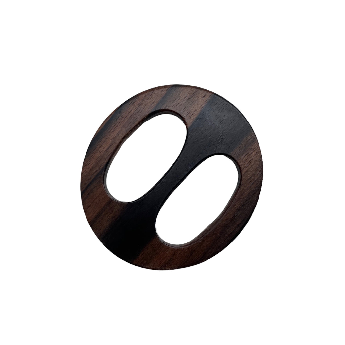 LARGE TIGER EBONY WOOD SCARF RING