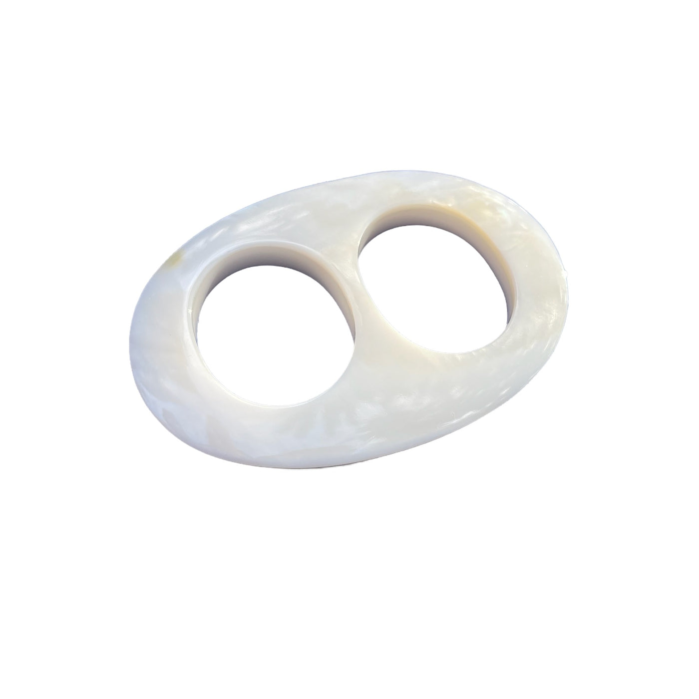 White MOTHER OF PEARL SCARF RING